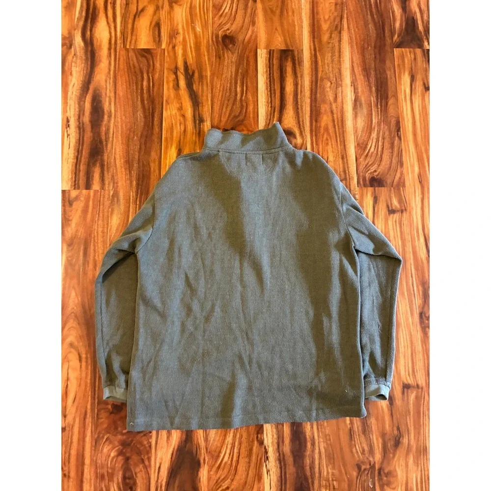 Vintage Blossom International BDM Quarter Zip Pullover Olive Green‎ Utility XL